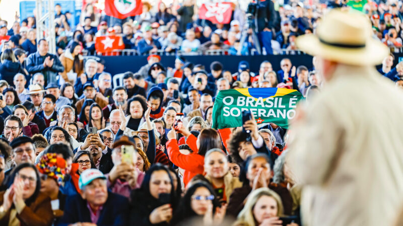 Presidente Lula durante cerimônia de anúncios da Reforma Agrária para o Mato Grosso do Sul, no Distrito de Nova Itamarati (Foto: Ricardo Stuckert)